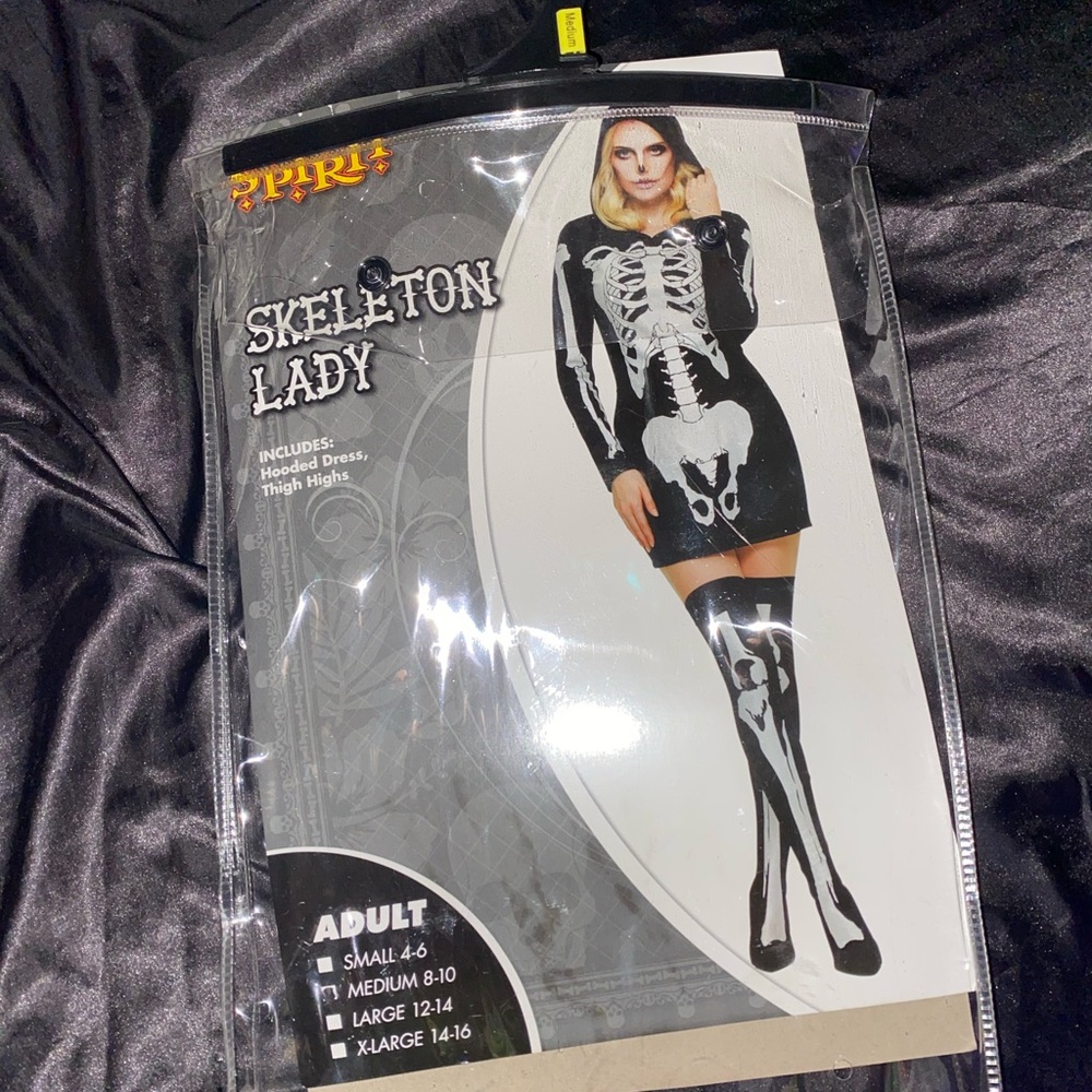 Sparkly Skelton lady Halloween costume